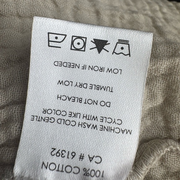 Shannon Passero Cream Long Sleeve Dress Cotton Ruffle Flowy Gauze - Picture 7 of 7